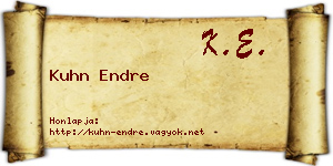 Kuhn Endre névjegykártya